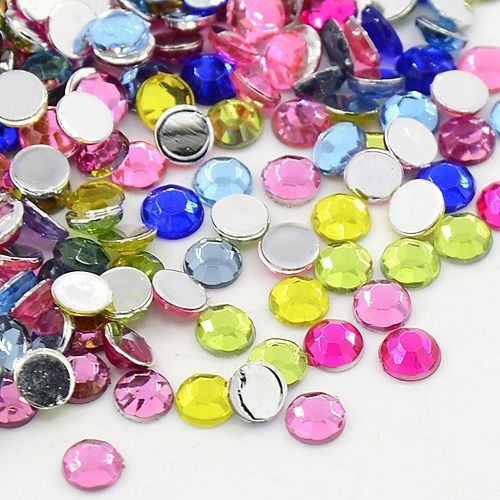 Acryl Perlen & Pailletten Bunte 500Stück 4mm