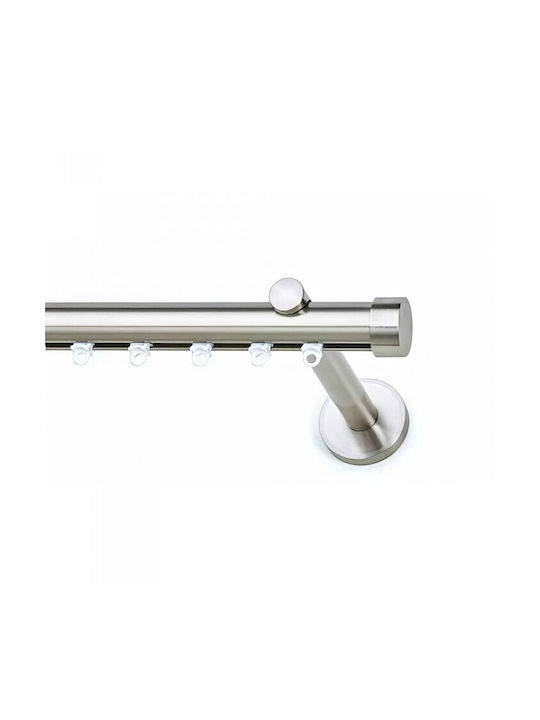 Anartisi Ilios Tapo One-Way Metallic Curtain Track Silver 160cm 513660-01