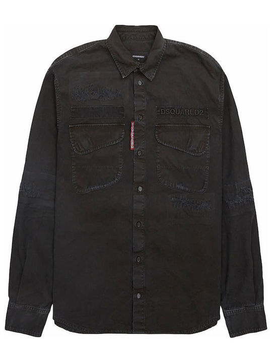 Dsquared2 Baumwolle Hemd Black