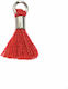 Silver Tassels Rings Pink 13mm 10pcs