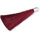 Silver Bordeaux Tassel Cap 70mm 10pcs