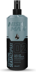 NISHMAN Texturizing Sea Salt Nishman 02 Made With Kelp & Argan Oil Sea Salt Spray 200ml