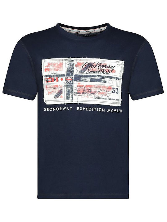 Geographical Norway Herren T-Shirt Kurzarm Navy