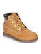 Pokey Leather Kids Boots with Zipper Brown