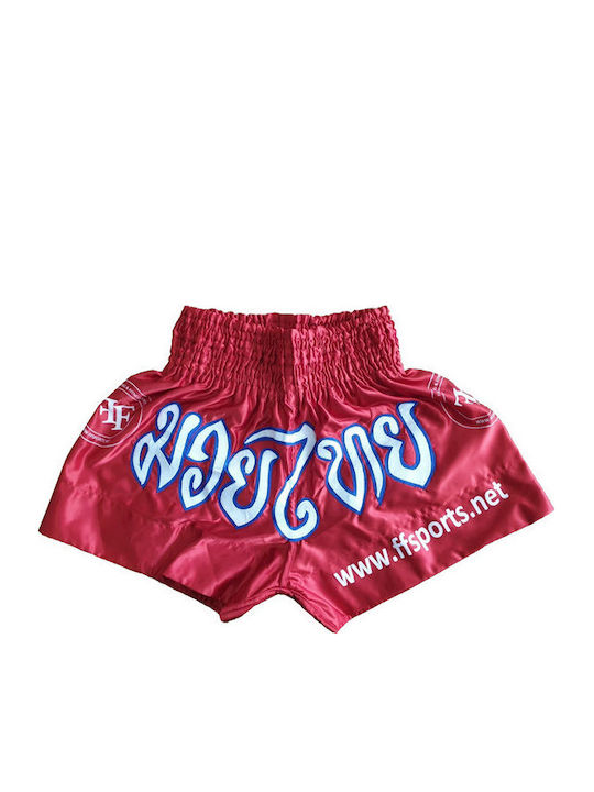 FFSports Ανδρικό Σορτσάκι Kick/Thai Boxing Κόκκινο