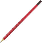 Faber-Castell Pencil B with Eraser Red