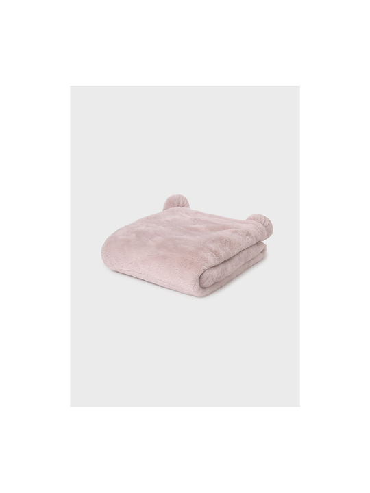 Mayoral Blanket Nursery Swaddling Blankets Pom Pom Pink Tan 80x100cm