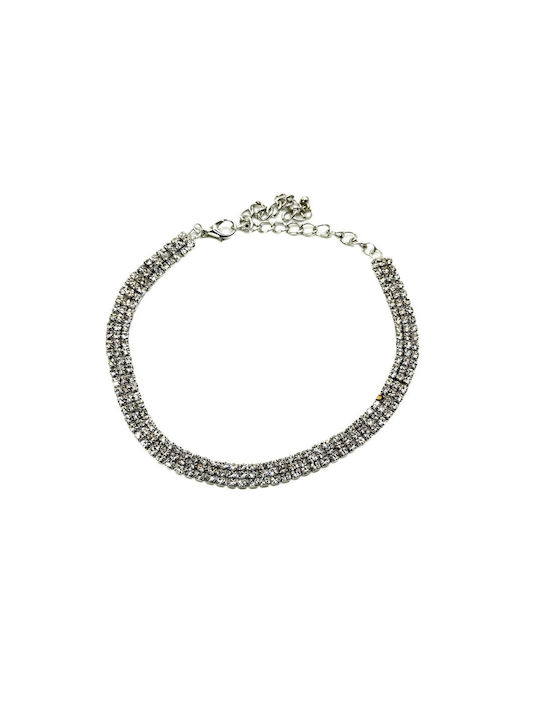 Silver Strass Choker