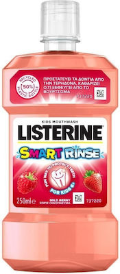 Listerine Smart Rinse Apa de gură cu Gust de Mild Berry pentru 6+ ani 250ml