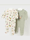 Mayoral Baby Bodysuit Set Long-Sleeved Green 2pcs