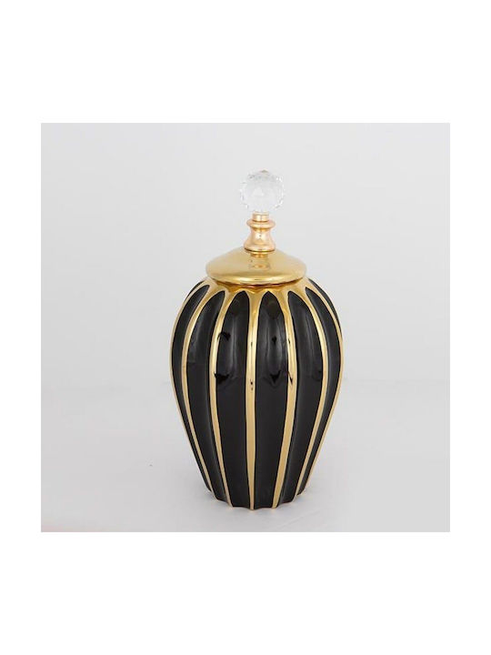 Decorative Vase Black 15x31cm