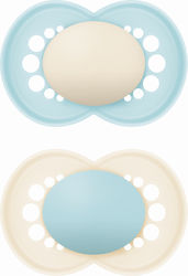 Mam Original Orthodontische Schnuller Silikon Hellblau-Creme für 16+ Monate 2Stück Mam Original Orthodontische Schnuller Silikon Hellblau-Creme für 16+ Monate 2Stück