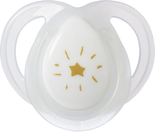 Tommee Tippee Ορθοδοντικές Πιπίλες Σιλικόνης Αστέρι-Ηλιος Πράσινο Νυκτός για 0-6 μηνών 2τμχ
