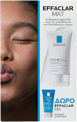 La Roche Posay Πακέτο Προσφοράς Effaclar Mat 40ml & Gel Καθαρισμού Λιπαρή Ευαίσθητη Επιδερμίδα 50ml