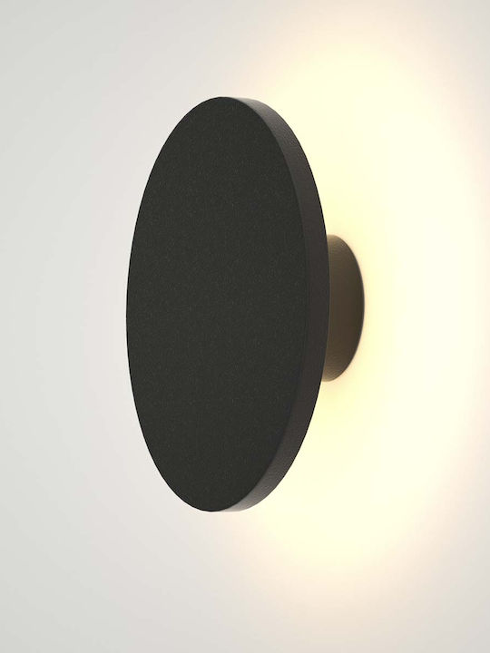 Heronia HER-01 Επιτοίχια Εξωτερική Πλαφονιέρα LED IP54 12W με Θερμό Λευκό Φως