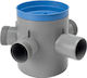 Valsir Plastic Siphon Floor with Output 75mm Gray
