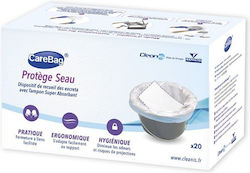 Cleanis Carebag Protege Seau Σακούλες Κοπράνων Δοχεία Σάκος Υγιεινής 20 Τεμάχια