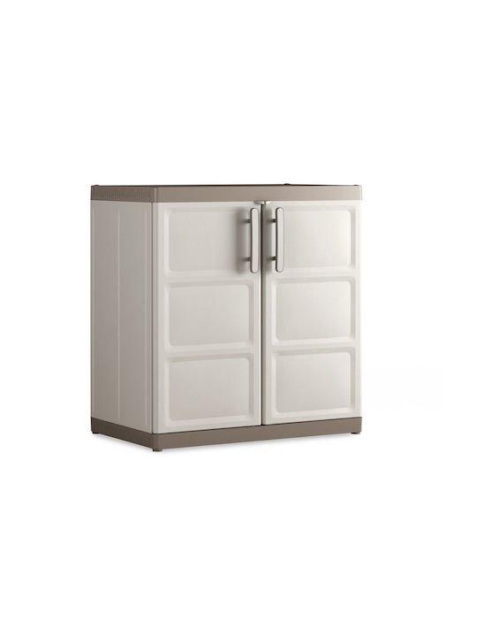 Двукрилен Гардероб Excellence Xl Low от Полипропилен с 2 Рафта 89x54x93 cm
