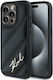 Karl Lagerfeld Diagonal Quilted Script Umschlag...