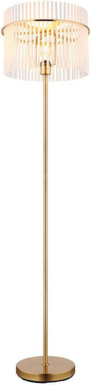 Globo Lighting Floor Lamp H152xW38cm. with Socket for Bulb E27 Gold