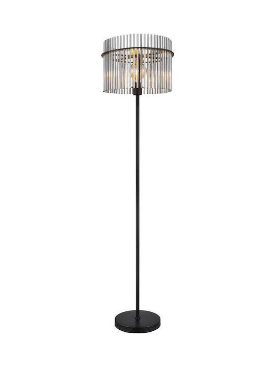 Globo Lighting Floor Lamp H152xW38cm. with Socket for Bulb E27 Black