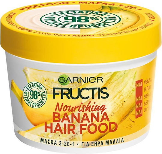 Garnier Fructis Hair Food Banana Hair Mask for Hydration with Aloe Vera 390ml