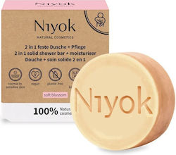Niyok 2-in-1 Solid Shower Bar & Moisturiser Soft Blossom 80gr