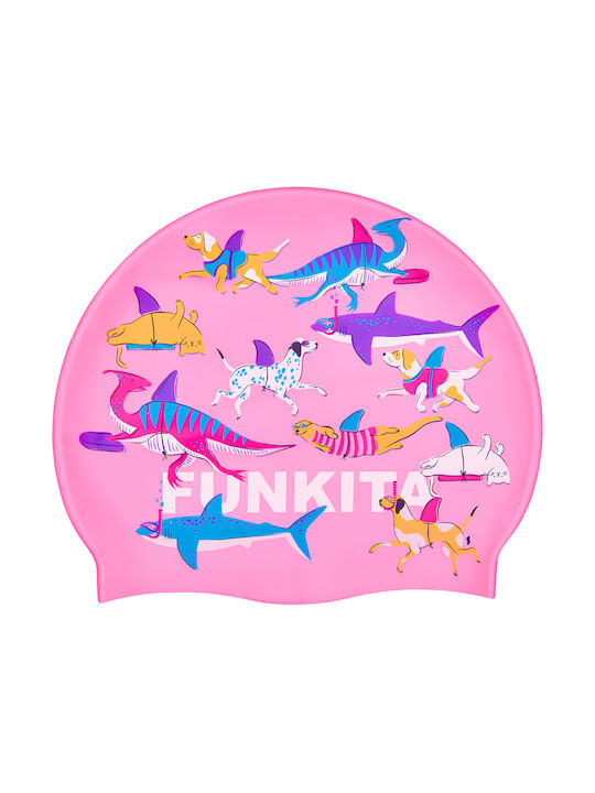 Funkita Silicone Kids Swimming Cap Pink