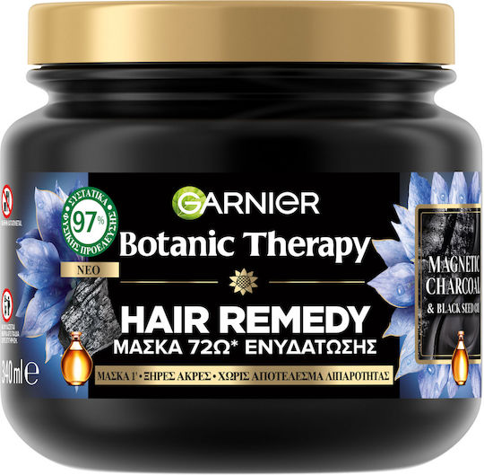 Garnier Botanic Therapy Magnetic Charcoal Μάσκα Μαλλιών για Ενδυνάμωση 340ml