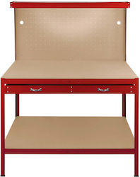 Workbench Pegboard Drawer & Light Â€“ Red
