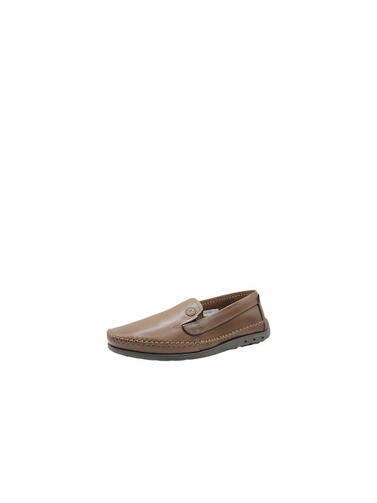 Pegada Men's Leather Moccasins Brown