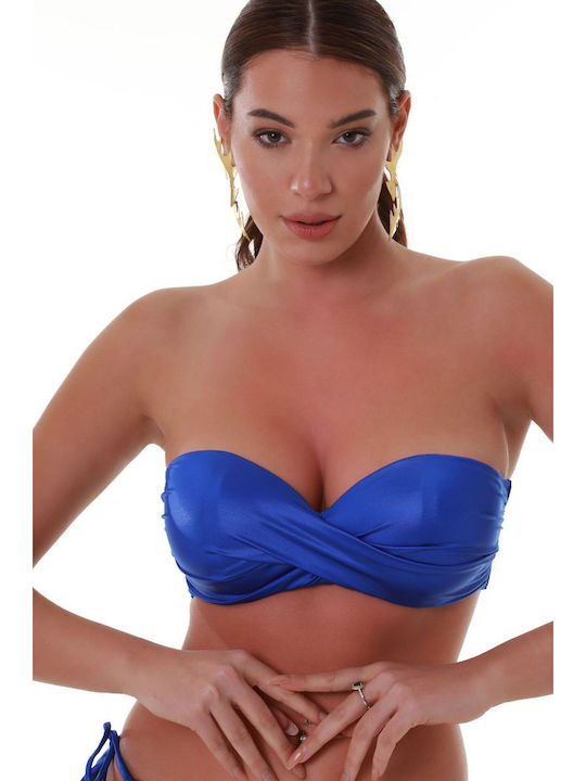 Bluepoint Strapless Bikini with Detachable Straps Blue