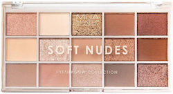 MUA 15 Shade Παλέτα με Σκιές Ματιών σε Στερεή Μ...