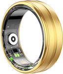 Techsuit R06 Smart Ring 19.8mm με Παλμογράφο Χρυσό