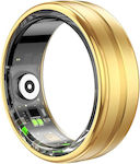 Techsuit R06 Smart Ring 19.8mm cu Pulsometru Aur