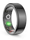 Techsuit R02 Smart Ring 18mm με Παλμογράφο Μαύρο