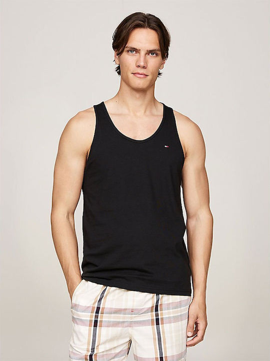 Tommy Hilfiger Ανδρική Φανέλα Αμάνικη Μαύρα