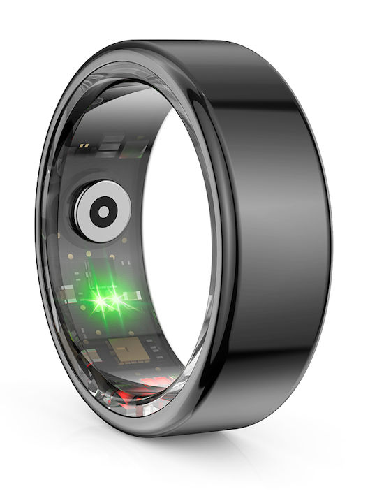 Techsuit R02 Smart Ring 19.8mm cu Pulsometru Negru