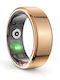Techsuit R02 Smart Ring 19mm με Παλμογράφο Ροζ Χρυσό