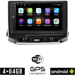 Booma Car-Audiosystem für Jeep Kompass 2022 (Bluetooth/USB/WiFi/GPS/Apple-Carplay/Android-Auto) mit Touchscreen 9"