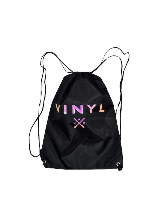 Vinyl Art Clothing Ανδρική Τσάντα Πλάτης Γυμναστηρίου Μαύρη