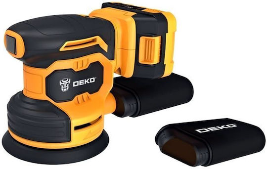 Deko DKOS20Q1Y-S0 Έκκεντρο Τριβείο 125mm Μπαταρίας 20V Solo με Ρύθμιση Ταχύτητας και με Σύστημα Αναρρόφησης