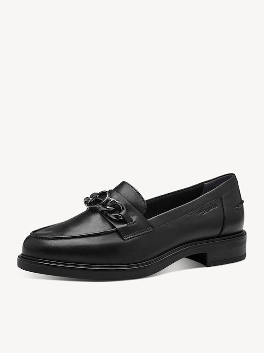 Δερμάτινα Γυναικεία Loafers σε Μαύρο Χρώμα