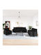 Living Room Furniture Set 2 seater & 2 seater & Armchair Black