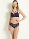 Prestige Δαντελένιο Σετ Εσωρούχων Bralette με Slip μπλε