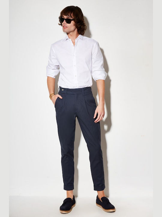 Stefan Fashion Ανδρικό Παντελόνι Chino Navy Μπλε