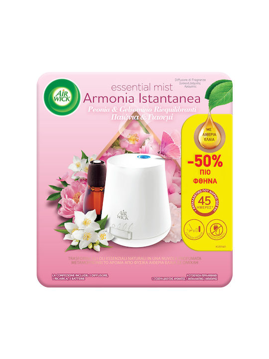 Airwick Συσκευή Essential Mist & Ανταλλακτικό Παιώνια & Γιασεμί Airwick (20 ml) -50%