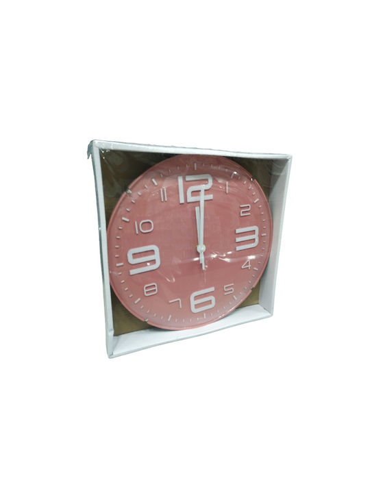 Ceas de Perete Plastic Roz 30x3.5cm