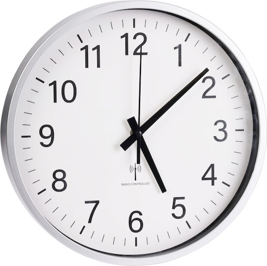 Wall Clock Plastic White Ø30cm