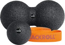 Blackroll Doppel-Massageball Schwarz 12cm
